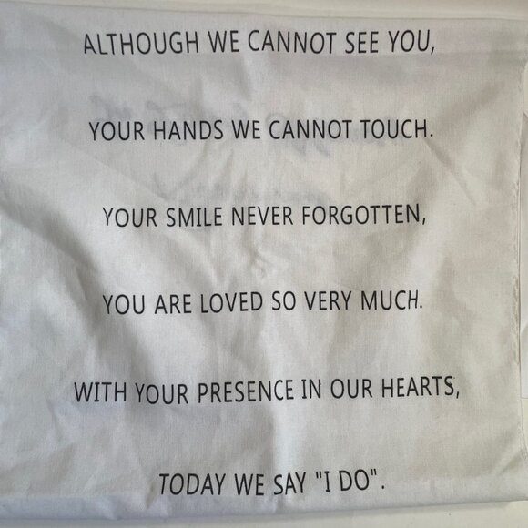 Wedding Memorial Chair Cover - Picture 1 of 8